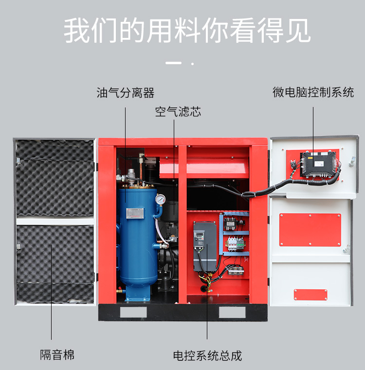 变频螺杆空压机37kw